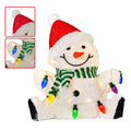 Christabelle 40cm Sitting Snowman Christmas Display With Lights