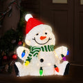 Christabelle 40cm Sitting Snowman Christmas Display With Lights