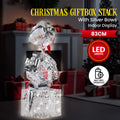 Christabelle 83cm Silver Christmas Giftbox Stack Display Lights