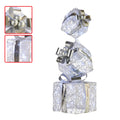 Christabelle 83cm Silver Christmas Giftbox Stack Display Lights