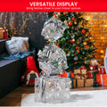 Christabelle 83cm Silver Christmas Giftbox Stack Display Lights