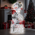 Christabelle 83cm Silver Christmas Giftbox Stack Display Lights
