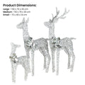 Christabelle Reindeer Display Set 3 LED Cool White Indoor Outdoor