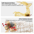 Christabelle Light Up Reindeer Christmas Decoration LED Warm White Gold