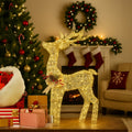 Christabelle Light Up Reindeer Christmas Decoration LED Warm White Gold