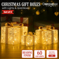 Christabelle 3x Battery Christmas Gift Boxes Warm White LED Lights