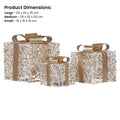 Christabelle 3x Battery Christmas Gift Boxes Warm White LED Lights