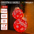 Christabelle Christmas Bauble Display Warm White LED Lights Glitter