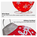 Christabelle Christmas Bauble Display Warm White LED Lights Glitter