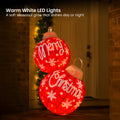 Christabelle Christmas Bauble Display Warm White LED Lights Glitter