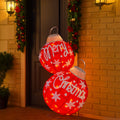Christabelle Christmas Bauble Display Warm White LED Lights Glitter