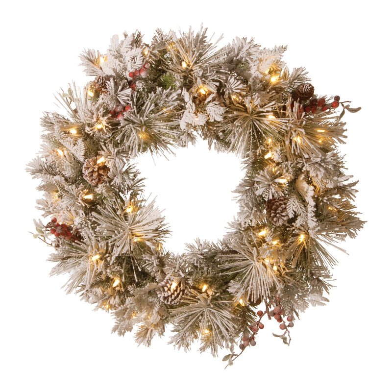 Christabelle 61cm Christmas Wreath LED Lights Front Door Decoration