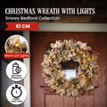Christabelle 61cm Christmas Wreath LED Lights Front Door Decoration