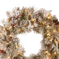 Christabelle 61cm Christmas Wreath LED Lights Front Door Decoration