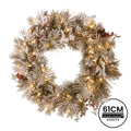 Christabelle 61cm Christmas Wreath LED Lights Front Door Decoration