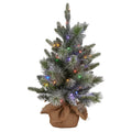 Christabelle 61cm Pre-Lit Snowy Spruce Christmas Tree LED Timer