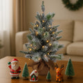 Christabelle 61cm Pre-Lit Snowy Spruce Christmas Tree LED Timer