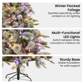 National Tree 7.5ft Snowy Stamford Spruce Christmas Tree LED Lights