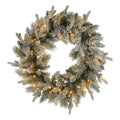 Christabelle 76cm Snowy Christmas Wreath LED Lights Stamford Spruce
