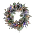 Christabelle 76cm Snowy Christmas Wreath LED Lights Stamford Spruce