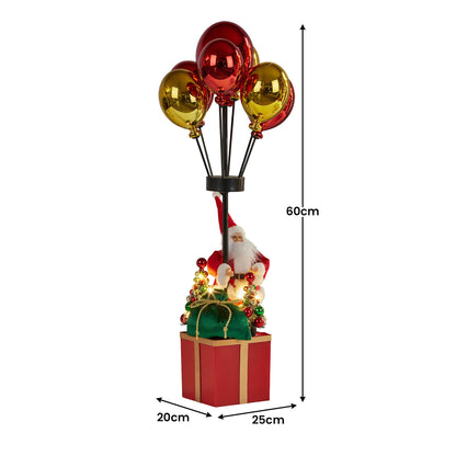 Christabelle 60cm LED Christmas Santa Claus with Balloons & Lights Ornament Decoration