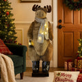 Christabelle 1.5m LED Animated Christmas Moose Light-Up Decoration