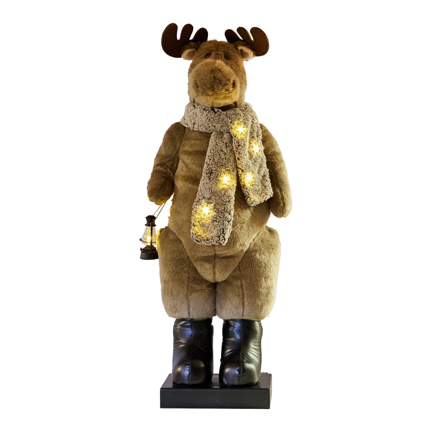 Christabelle 1.1m Musical LED Animated Christmas Moose Decoration Light-Up Lantern Ornament