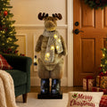 Christabelle 1.1m LED Musical Christmas Moose Light-Up Decoration