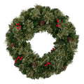 Christabelle 61cm Christmas Wreath LED Lights Berry Bristle