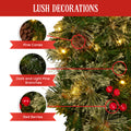 Christabelle 61cm Christmas Wreath LED Lights Berry Bristle