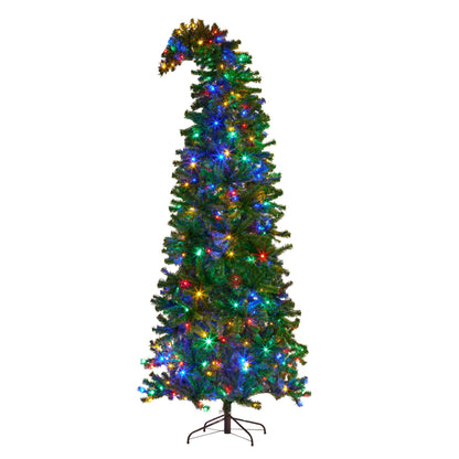 Christabelle Bad Santa 2.3m Curved Multicolour Pre-Lit Christmas Tree with 1240 Tips