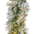 Christabelle 274cm Snow Prelit Christmas Garland LED Lights
