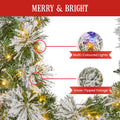 Christabelle 274cm Snow Prelit Christmas Garland LED Lights
