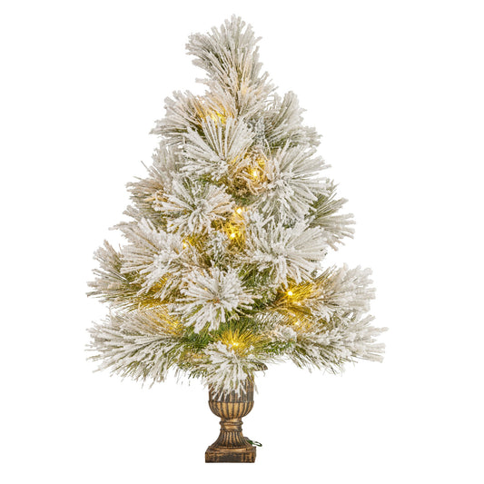 Christabelle 61cm Majestic Snow Tabletop Prelit Christmas Tree