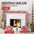 Christabelle 274cm Pink Christmas Garland LED Lights