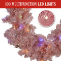 Christabelle 274cm Pink Christmas Garland LED Lights