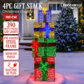 Christabelle 190cm 4 Piece Christmas Gift Box Bow LED Lights Xmas