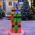 Christabelle 190cm 4 Piece Christmas Gift Box Bow LED Lights Xmas