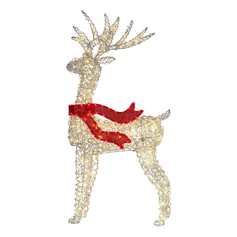Christabelle 1.5m LED Light-Up Reindeer Christmas Decoration Red Bow