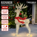 Christabelle 1.5m LED Light-Up Reindeer Christmas Decoration Red Bow