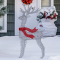Christabelle 1.5m LED Light-Up Reindeer Christmas Decoration Red Bow