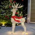 Christabelle 1.5m LED Light-Up Reindeer Christmas Decoration Red Bow
