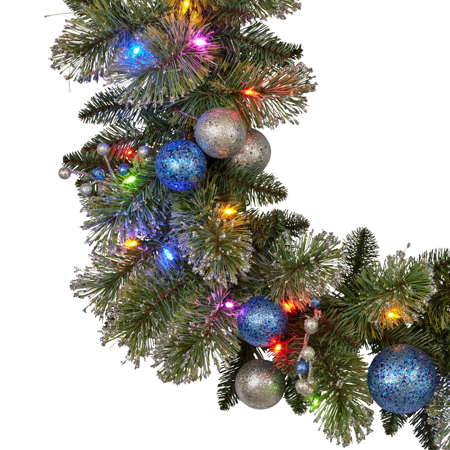 Christabelle 274cm Blue Collection Multicolour Pre-Lit Christmas Garland