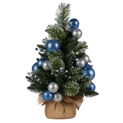 Christabelle 61cm Blue Collection Pre-Lit Tabletop Christmas Tree