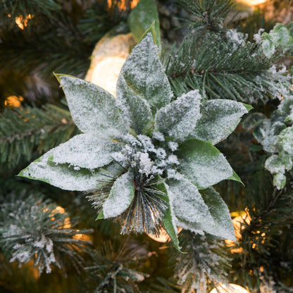 Christabelle Snowy Crown Pine 2.3m Multicolour Pre-Lit Christmas Tree with 1453 Tips