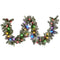 Swishmas 274cm Pre-Lit Multicolour Christmas Garland Snowy Crown Pine