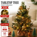 Christabelle 61cm Battery LED Christmas Tree Gold Warm Lights Table