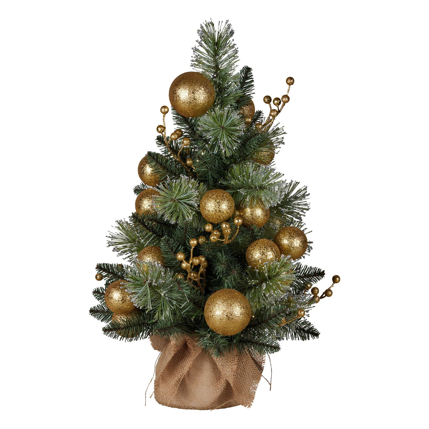 Christabelle 61cm Battery-operated Christmas Tree Warm Lights Led Table Top Gold