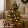 Christabelle 61cm Battery LED Christmas Tree Gold Warm Lights Table