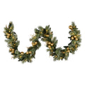 Christabelle 2.7m Christmas Garland Gold Baubles LED Lights
